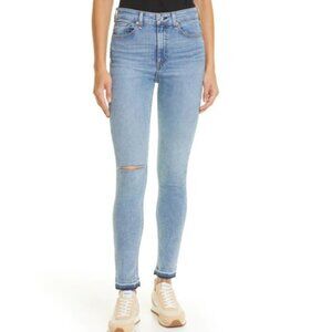 rag & bone Jeans Nina High Rise Skinny Jean Blue Women's Size 29 Released Hem
